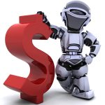 robot with symbol